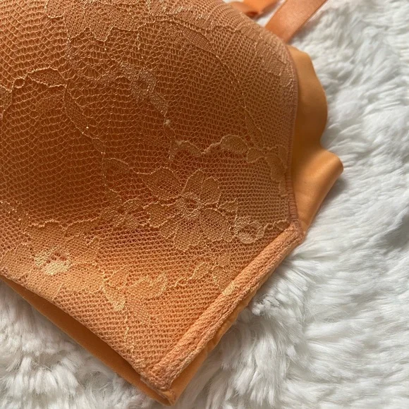 Ashley Stewart Lace Side Smoothing Wireless Bra Papaya 38D - Picture 4 of 16